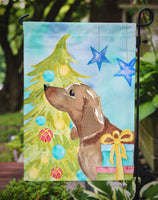 Red Tan Dachshund Christmas Flag Garden Size BB9406GF