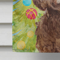 Brown Cockapoo Christmas Flag Canvas House Size BB9409CHF