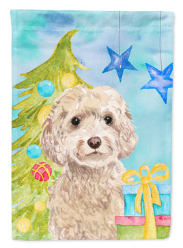 Champagne Cockapoo Christmas Flag Garden Size BB9410GF