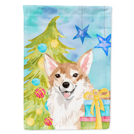 Corgi Christmas Flag Canvas House Size BB9414CHF