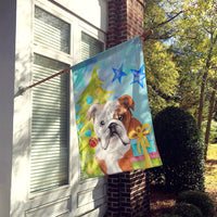 English Bulldog Christmas Flag Canvas House Size BB9416CHF