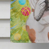 English Bulldog Christmas Flag Canvas House Size BB9416CHF