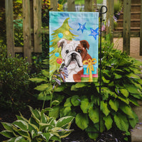 English Bulldog Christmas Flag Garden Size BB9416GF