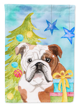 English Bulldog Christmas Flag Garden Size BB9416GF