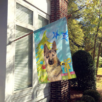 German Shepherd Christmas Flag Canvas House Size BB9418CHF