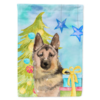 German Shepherd Christmas Flag Canvas House Size BB9418CHF