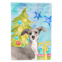 Italian Greyhound Christmas Flag Canvas House Size BB9422CHF