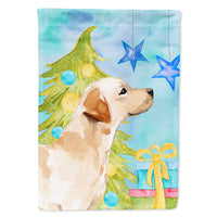 Yellow Labrador #2 Christmas Flag Canvas House Size BB9423CHF