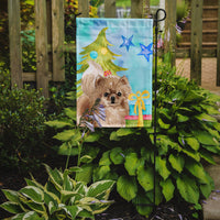 Pomeranian Christmas Flag Garden Size BB9425GF