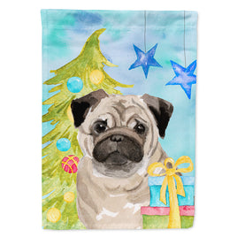 Fawn Pug Christmas Flag Canvas House Size BB9426CHF