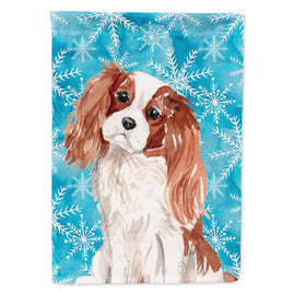 Blenheim Cavalier Spaniel Winter Flag Canvas House Size BB9428CHF