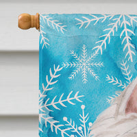 Westie Winter Flag Canvas House Size BB9429CHF