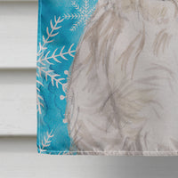 Westie Winter Flag Canvas House Size BB9429CHF