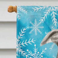 Staffordshire Bull Terrier Winter Flag Canvas House Size BB9430CHF