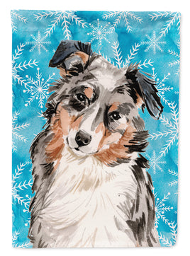 Australian Shepherd Winter Flag Garden Size BB9432GF