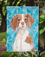 Brittany Spaniel Winter Flag Garden Size BB9434GF