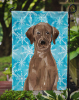 Chocolate Labrador Winter Flag Garden Size BB9435GF