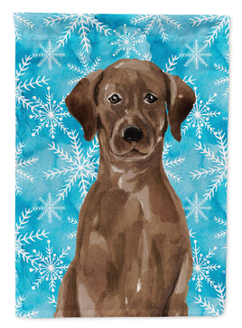 Chocolate Labrador Winter Flag Garden Size BB9435GF