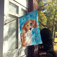 Beagle Winter Flag Canvas House Size BB9439CHF