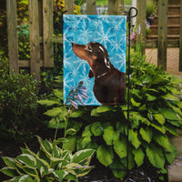 Black and Tan Dachshund Winter Flag Garden Size BB9440GF