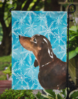 Black and Tan Dachshund Winter Flag Garden Size BB9440GF