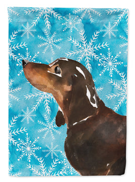 Black and Tan Dachshund Winter Flag Garden Size BB9440GF