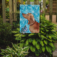 Red Tan Dachshund Winter Flag Garden Size BB9441GF