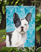 Black White French Bulldog Winter Flag Garden Size BB9442GF