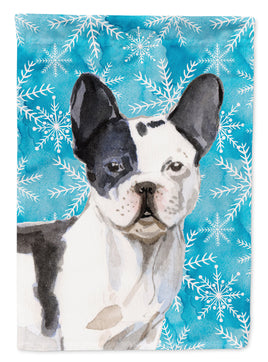 Black White French Bulldog Winter Flag Garden Size BB9442GF