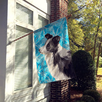 Border Collie Winter Flag Canvas House Size BB9443CHF