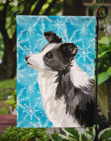 Border Collie Winter Flag Garden Size BB9443GF