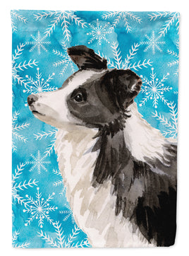 Border Collie Winter Flag Garden Size BB9443GF