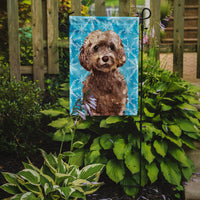 Brown Cockapoo Winter Flag Garden Size BB9444GF