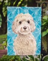 Champagne Cockapoo Winter Flag Garden Size BB9445GF