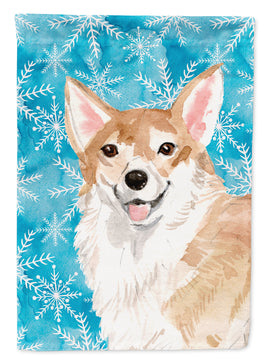 Corgi Winter Flag Garden Size BB9449GF