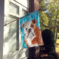 English Bulldog Winter Flag Canvas House Size BB9451CHF