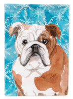 English Bulldog Winter Flag Canvas House Size BB9451CHF