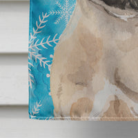 Fawn French Bulldog Winter Flag Canvas House Size BB9452CHF