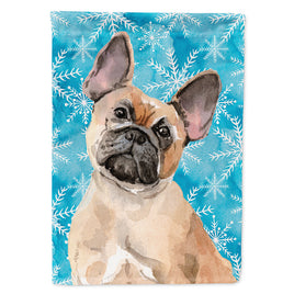 Fawn French Bulldog Winter Flag Canvas House Size BB9452CHF