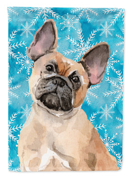 Fawn French Bulldog Winter Flag Garden Size BB9452GF