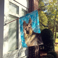 German Shepherd Winter Flag Canvas House Size BB9453CHF