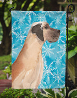 Fawn Natural Great Dane Winter Flag Garden Size BB9454GF