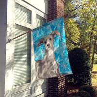 Italian Greyhound Winter Flag Canvas House Size BB9457CHF