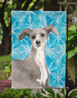 Italian Greyhound Winter Flag Garden Size BB9457GF