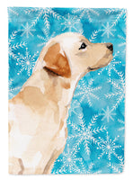 Yellow Labrador #2 Winter Flag Canvas House Size BB9458CHF