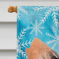 Long Haired Chihuahua Winter Flag Canvas House Size BB9459CHF