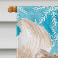 Pomeranian Winter Flag Canvas House Size BB9460CHF