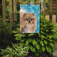 Pomeranian Winter Flag Garden Size BB9460GF