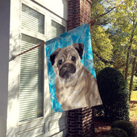 Fawn Pug Winter Flag Canvas House Size BB9461CHF