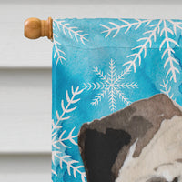 Fawn Pug Winter Flag Canvas House Size BB9461CHF